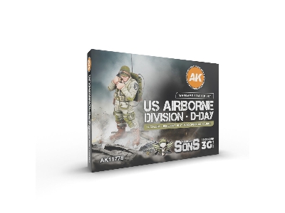 Us Airborne Division, D-day Wargame Starter Set 14 Colors And 1 Figure (Exclusive 101st Radio Operator) - image 1
