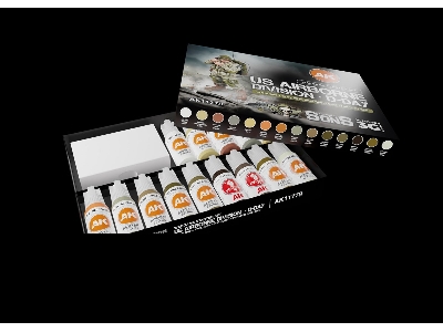 Us Airborne Division, D-day Wargame Starter Set 14 Colors And 1 Figure (Exclusive 101st Radio Operator) - image 2
