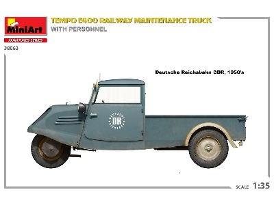 Tempo E400 Railway Maintenance Truck With Personnel - image 2