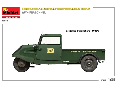 Tempo E400 Railway Maintenance Truck With Personnel - image 3