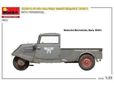 Tempo E400 Railway Maintenance Truck With Personnel - image 4