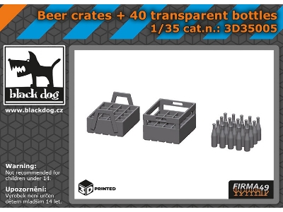 Beer Crates And 40pcs Transparent Bottles - image 1