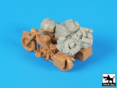 German Motorcycle And Sidecar Accessories Set For Tamiya - image 2