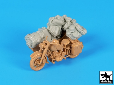 German Motorcycle And Sidecar Accessories Set For Tamiya - image 5