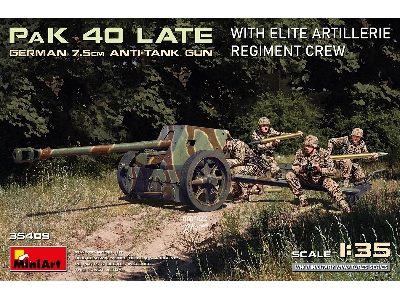 German 7.5cm Anti-tank Gun Pak 40 Late W/elite Artillerie Regiment Crew - image 1