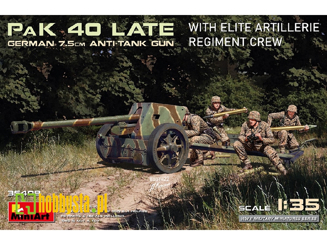 German 7.5cm Anti-tank Gun Pak 40 Late W/elite Artillerie Regiment Crew - image 1
