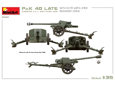 German 7.5cm Anti-tank Gun Pak 40 Late W/elite Artillerie Regiment Crew - image 4