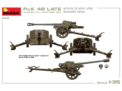 German 7.5cm Anti-tank Gun Pak 40 Late W/elite Artillerie Regiment Crew - image 6
