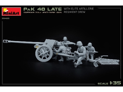 German 7.5cm Anti-tank Gun Pak 40 Late W/elite Artillerie Regiment Crew - image 33