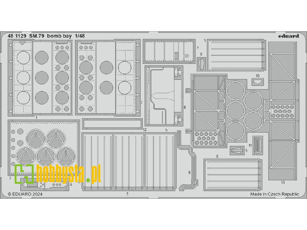 SM.79 bomb bay 1/48 - EDUARD - image 1