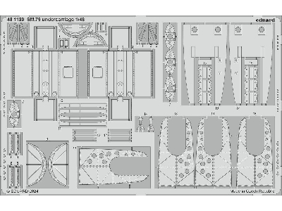 SM.79 undercarriage 1/48 - EDUARD - image 1