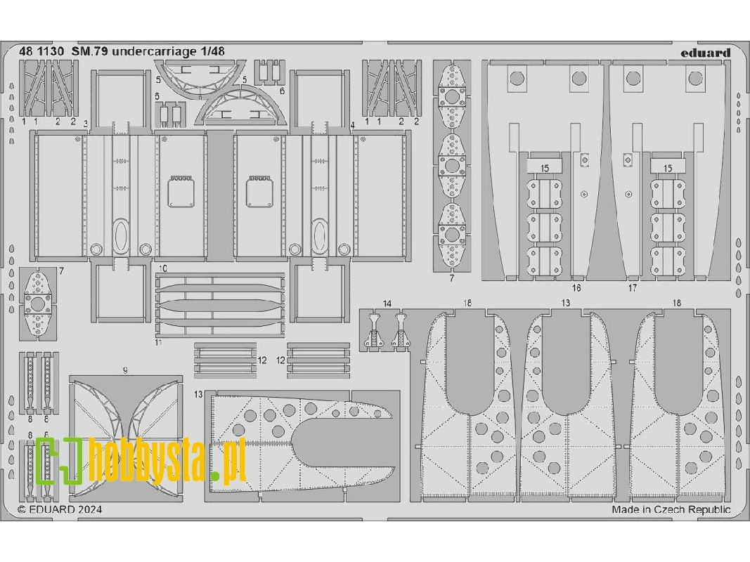 SM.79 undercarriage 1/48 - EDUARD - image 1