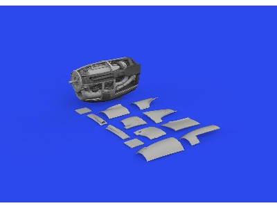 P-38J left engine PRINT 1/48 - TAMIYA - image 3