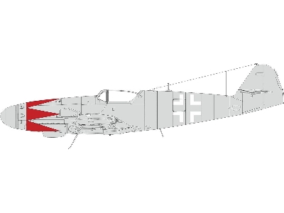 Bf 109K-4 tulip pattern & national insignia 1/48 - image 1