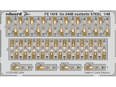 Go 244B seatbelts STEEL 1/48 - ICM - image 1