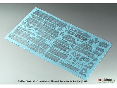 Wwii German Sd.Kfz.184 Elefant Zimmerit Coating Decal Set (For Tamiya) - image 3