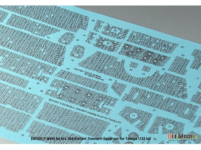 Wwii German Sd.Kfz.184 Elefant Zimmerit Coating Decal Set (For Tamiya) - image 4