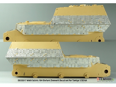 Wwii German Sd.Kfz.184 Elefant Zimmerit Coating Decal Set (For Tamiya) - image 7