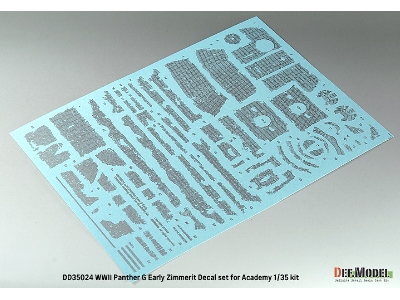 Pz.Kpfw.V Panther Ausf.G Early Zimmerit Coating Decal Set (For Academy) - image 3