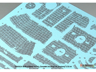 Pz.Kpfw.V Panther Ausf.G Early Zimmerit Coating Decal Set (For Academy) - image 4