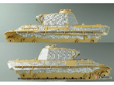 Pz.Kpfw.V Panther Ausf.G Early Zimmerit Coating Decal Set (For Academy) - image 7
