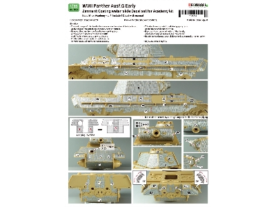 Pz.Kpfw.V Panther Ausf.G Early Zimmerit Coating Decal Set (For Academy) - image 13