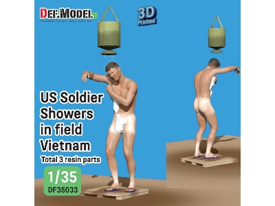 Us Soldier Showers In Field Vietnam - image 1