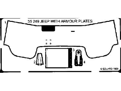 Willys Jeep with armour plates 1/35 - Tamiya - image 1