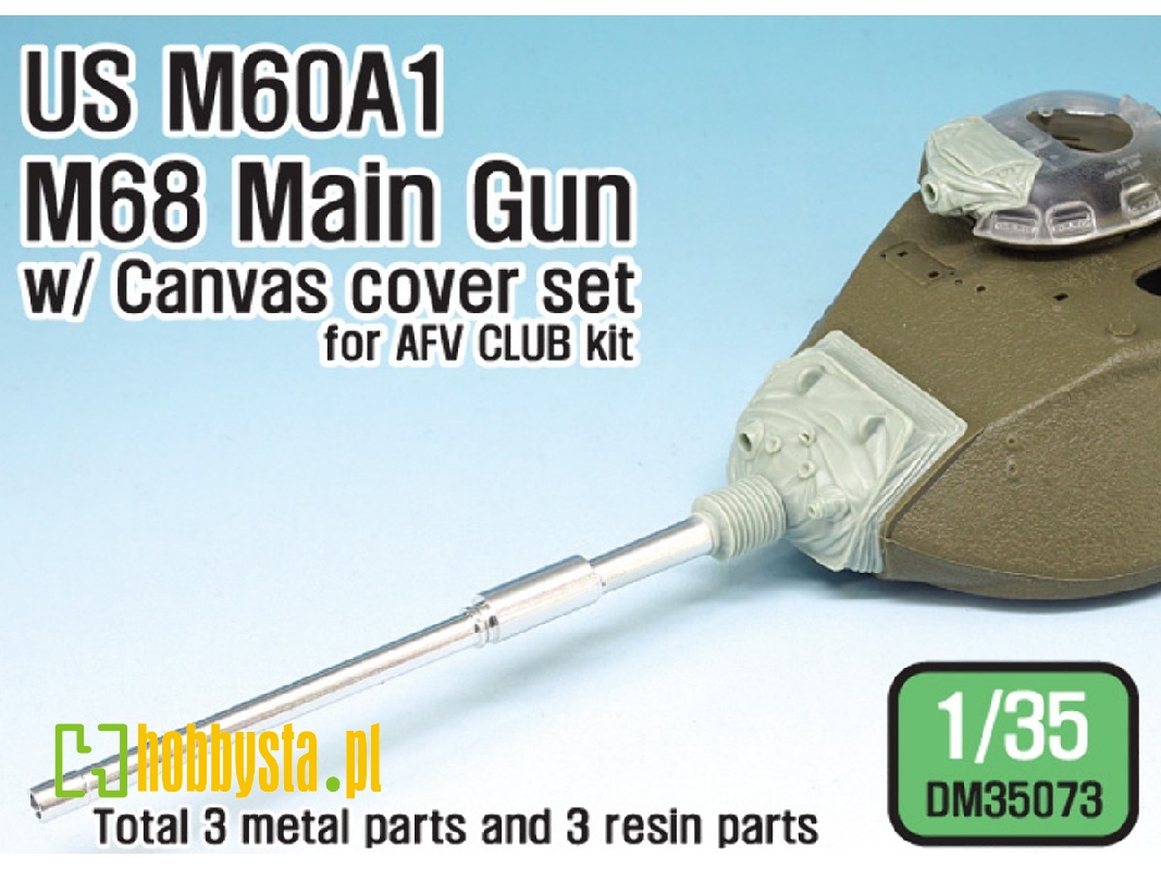 Us M60a1 M68 Main Gun /Canvas Cover Set(For Afv Club 1/35 Kit) - image 1