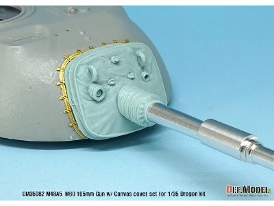 Us M48a5/M60 M68 Main Gun W/ Canvas Cover Set (For Dragon Kit) - image 3