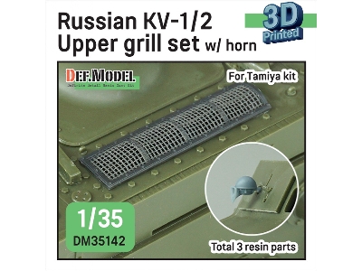 Russian Kv-1/2 Upper Grill Set With Horn (For Tamiya) - image 1