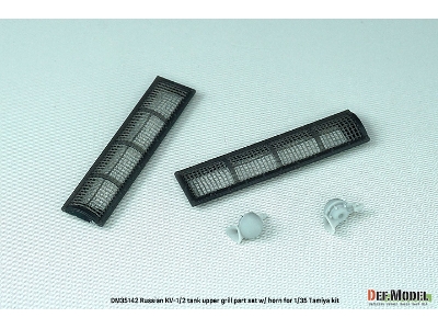 Russian Kv-1/2 Upper Grill Set With Horn (For Tamiya) - image 3
