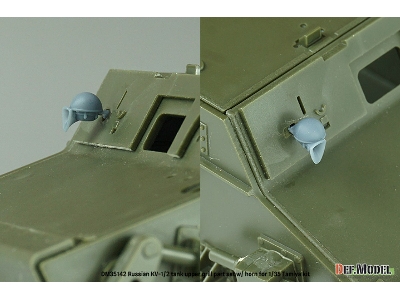 Russian Kv-1/2 Upper Grill Set With Horn (For Tamiya) - image 5