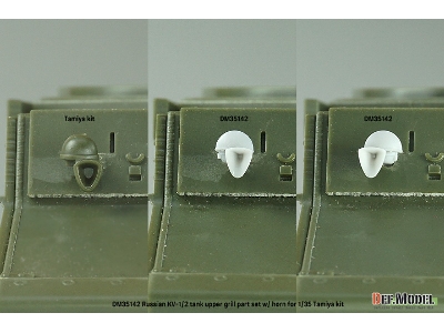 Russian Kv-1/2 Upper Grill Set With Horn (For Tamiya) - image 6
