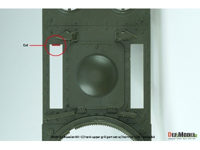 Russian Kv-1/2 Upper Grill Set With Horn (For Tamiya) - image 9