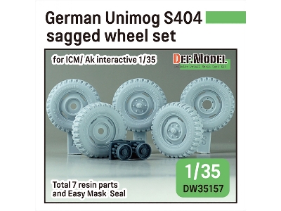 German Unimog S404 Sagged Wheel Set (For Icm, Ak Interactive) - image 1