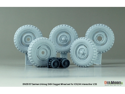 German Unimog S404 Sagged Wheel Set (For Icm, Ak Interactive) - image 2