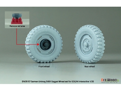 German Unimog S404 Sagged Wheel Set (For Icm, Ak Interactive) - image 4