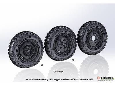 German Unimog S404 Sagged Wheel Set (For Icm, Ak Interactive) - image 7