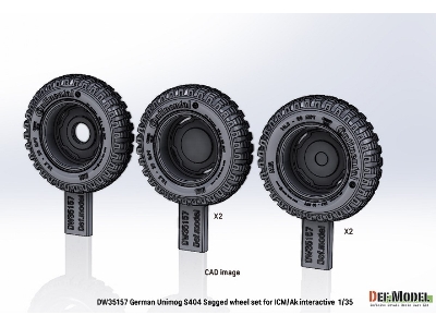 German Unimog S404 Sagged Wheel Set (For Icm, Ak Interactive) - image 10