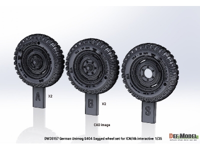 German Unimog S404 Sagged Wheel Set (For Icm, Ak Interactive) - image 11