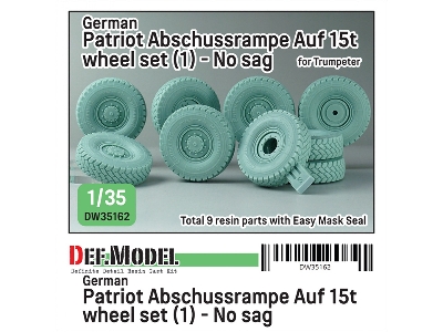 German Patriot Abschussrampe Auf 15t Wheel Set (1) - No Sag (For Trumpeter) - image 1