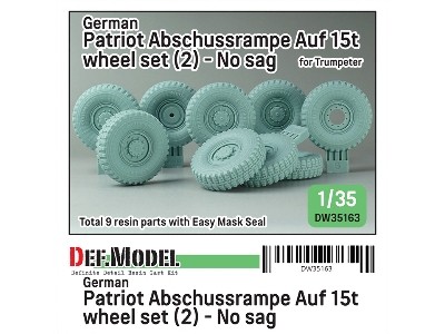German Patriot Abschussrampe Auf 15t Wheel Set (2) - No Sag (For Trumpeter) - image 1
