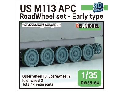 Us M113 Apc Roadwheel Set - Early Type (For Academy, Tamiya) - image 1