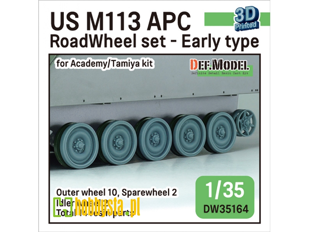 Us M113 Apc Roadwheel Set - Early Type (For Academy, Tamiya) - image 1
