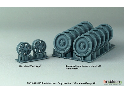 Us M113 Apc Roadwheel Set - Early Type (For Academy, Tamiya) - image 2