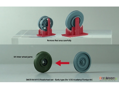 Us M113 Apc Roadwheel Set - Early Type (For Academy, Tamiya) - image 5