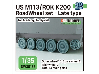 Us M113/Rok K200 Roadwheel Set - Late Type (For Academy, Tamiya) - image 1