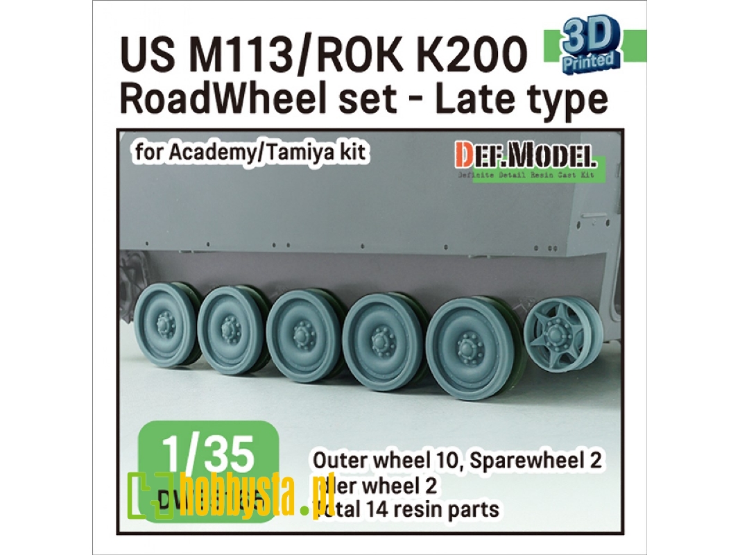 Us M113/Rok K200 Roadwheel Set - Late Type (For Academy, Tamiya) - image 1 Us M113/Rok K200 Roadwheel Set - Late Type (For Academy, Tamiya) - image 1