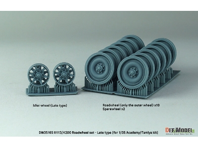 Us M113/Rok K200 Roadwheel Set - Late Type (For Academy, Tamiya) - image 2